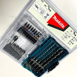 Bộ 5 mũi khoan bê tông sds-plus và mũi vít, đầu chuyển cho máy khoan bê tông makita e-07082 - chính hãng