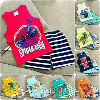 8-20kg | Bộ sát nách bé trai thun borip xuất, form BODY sang đẹp
