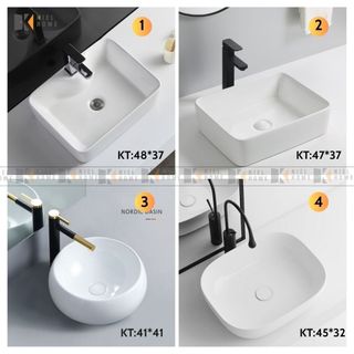 Chậu rửa mặt lavabo đặt bàn đá Tặng kèm Xifon, men tuyết Nano kháng khuẩn và chống bám bẩn hãng bảo chất men hành 10 năm