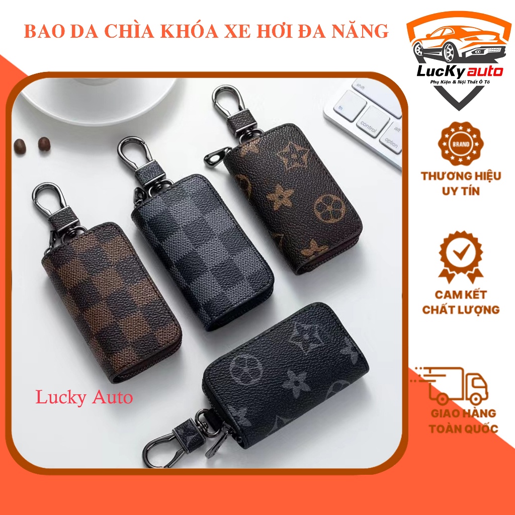 Bao da Đựng Chìa Khóa Xe Hơi Tiện dụng, phù hợp tất cả các loại chìa