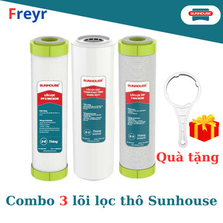 Combo 3 lõi lọc nước số 123 Sunhouse, lắp vừa cốc lọc thô 10 inch máy lọc RO