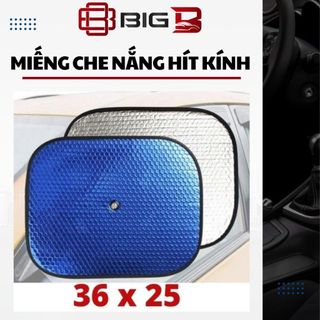 Miếng Che Nắng Bên Trong Ô Tô Kèm Núm Hít Kính - Tấm Chắn Nắng Tráng Bạc Phản Nắng - Bộ 6 Tấm Chắn Nắng BIG B STORE