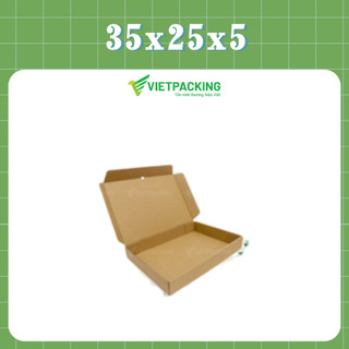 35x25x5 Combo 25 hộp carton nắp gài Pizza siêu tiết kiệm, kiểu dáng đẹp, chuyên đựng quần áo, quà tặng và phụ kiện