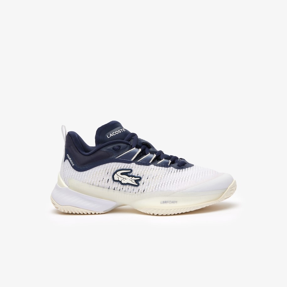 Lacoste Women'S Ag-Lt23 Ultra Clay Court Tennis Shoes, Giày Tennis nữ cao cấp màu White / Navy