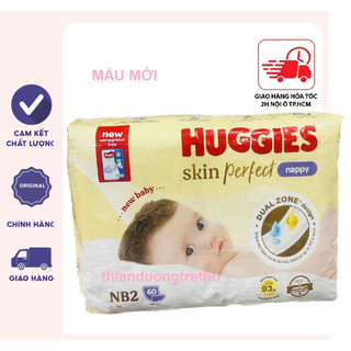 Miếng Lót Sơ Sinh Huggies Skinperfect NewBorn NB2 60 Miếng