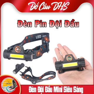 Đèn pin đội đầu siêu sáng 2 bóng 101, đèn kèm pin,đèn đội đầu mini siêu sáng - đồ câu dhs