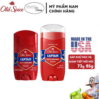 (NK Mỹ) Lăn khử mùi Old Spice CAPTAIN 85g sáp xanh / 73g sáp trắng Made in USA