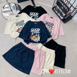 Set bộ mickey áo rút dây chân váy hàng QCL1 tag Mina
