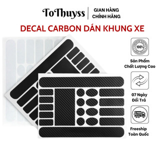 Đề can vân carbon dán khung xe đạp dán bảo vệ xe chống xước chống nước