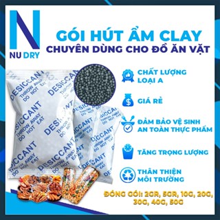 Gói hút ẩm thực phẩm  Clay NUDRY dùng cho đồ ăn vặt đóng gói 1kg