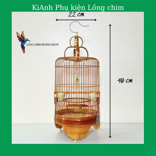 Lồng hút mật, lồng khuyên nan mau chất liệu trúc già cật, đáy sàn tre bền đẹp chắc chắn H130