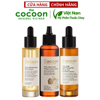 Tinh chất serum Cocoon giúp giảm mụn, làm sáng da , mờ thâm và cấp nước 70ml ( bí đao / nghệ / hoa hồng )