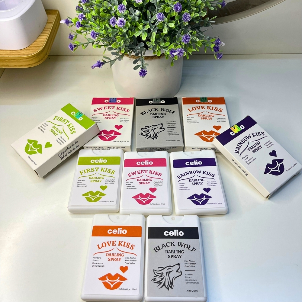 Xịt Ngon Celio Chính Hãng 20ml, Sịt Hôn Khử Mùi Thơm Vùng Kín Nam Nữ Cô Bé Vị Dưa Gang Việt Quất Đào Dâu Tây Chocolate