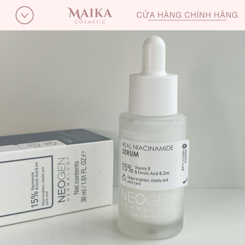 Tinh Chất Dưỡng Neogen Real Niacinamide 15% Vitamin B , Feluric Acid và Zinc