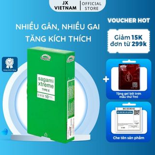 Bao Cao Su SAGAMI XTREME TYPE E GREEN Siêu mỏng,Gân-Gai-Toàn thân ôm sát_BCS SAGAMI đê mê đến đỉnh