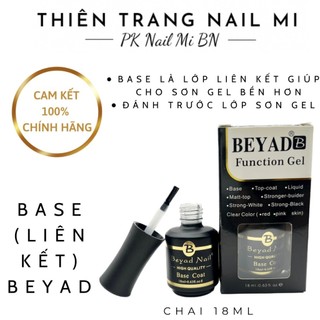 Base Top BEYAD SHELLAC chai 15ml siêu bền bóng