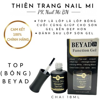 Base Top BEYAD SHELLAC chai 15ml siêu bền bóng