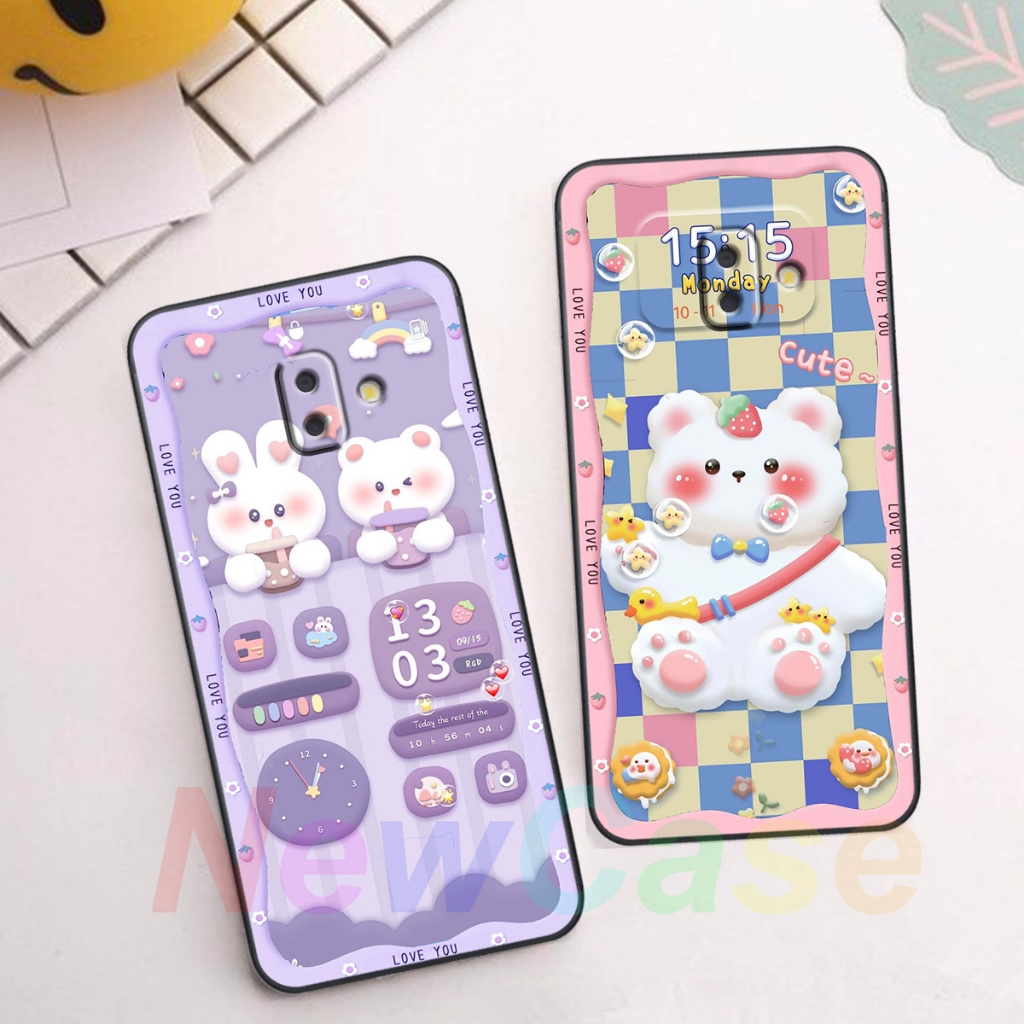 Ốp lưng Samsung J6 / J6 2018 / J6 Plus / J6+ in hình gấu cute,bò sữa 3D cute dễ thương bảo vệ điện thoại