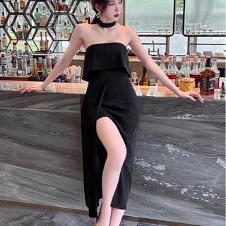 Anas clothing A46 _ Đầm váy cúp, xẻ tà dáng dài kèm choker.