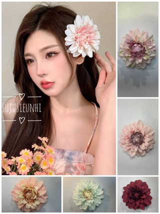   70 màu  Kẹp tóc hoa thược dược mẫu đơn cài đầu trang trí chụp ảnh phong cách Hàn Quốc ngọt ngào 