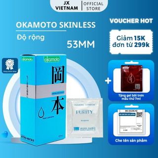 Bao cao su Okamoto Skinless Skin Super Lubricated (10 Bao), Nhật Bản, BCS Siêu mỏng, Siêu bôi trơn