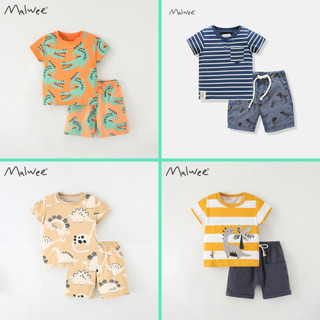 BST Bộ thun hè cotton họa tiết khủng long phong cách cho bé trai - Little Maven Chính Hãng
