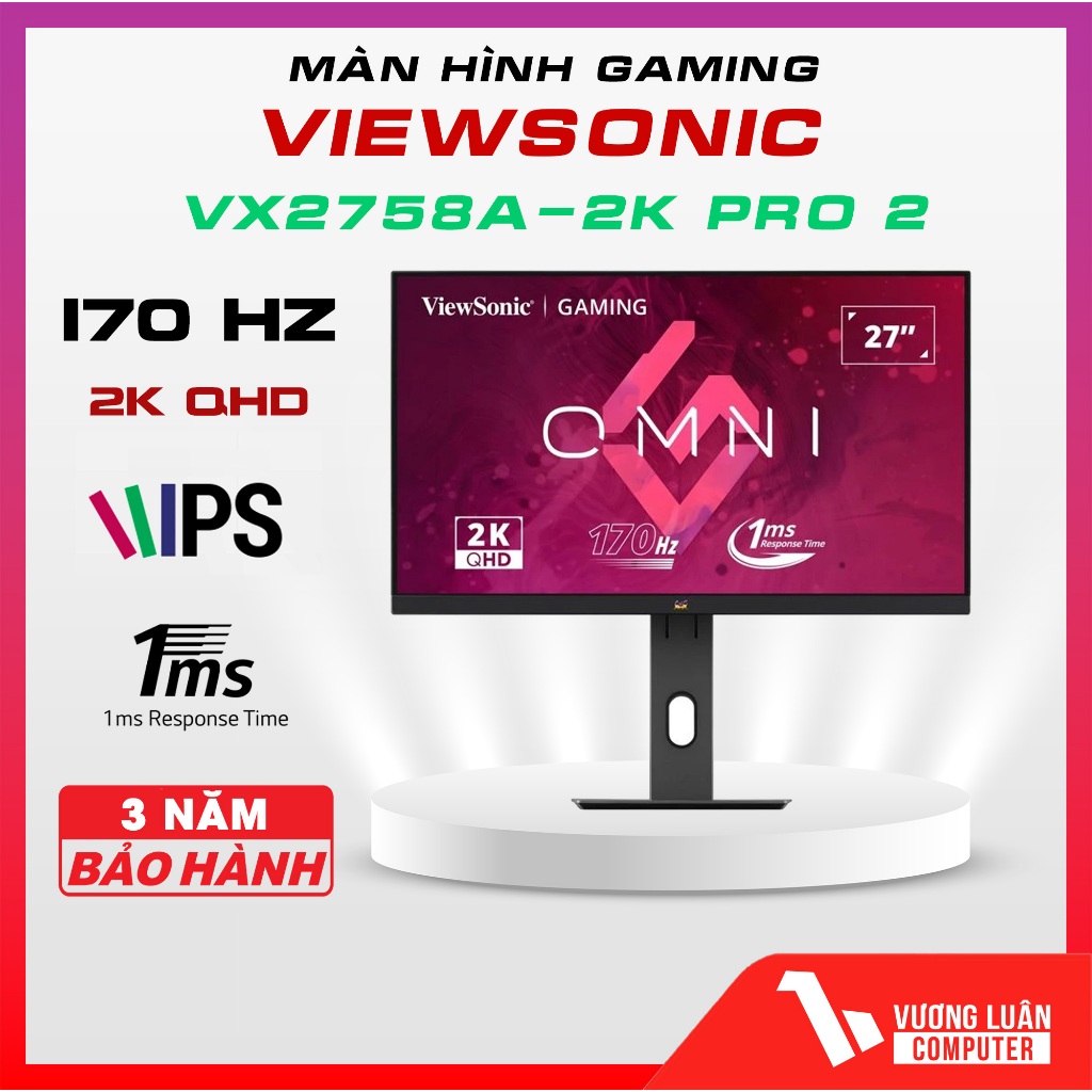 Màn hình máy tính  2K 170Hz ViewSonic VX2758A-2K-PRO-2 HDR 10  Panel IPS 1 tỷ màu chuẩn màu cao | BigBuy360 - bigbuy360.vn