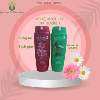 Dầu Gội Dược Liệu Thái Dương 3 Chai 200ml, Chống Rụng Tóc, Ngăn Ngừa Gàu, Sao Thái Dương