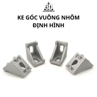 Ke góc vuông nhôm định hình 2 MÀU BẠC ĐEN 2020 2028 3030 4040 dành cho máy in 3D, CNC
