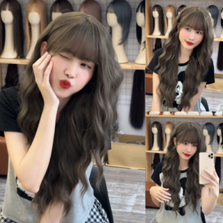 DJ-14 Tóc giả nữ nguyên đầu xoăn xù hippie 60-65cm ( ngôi ziczac)