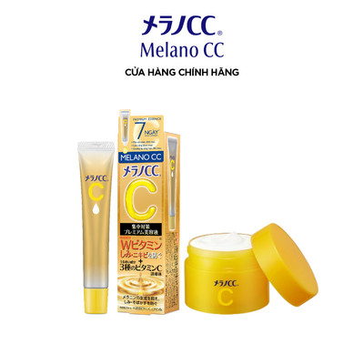 [VB] Combo dưỡng trắng, làm mờ đốm nâu, tàn nhang và đều màu da Melano CC: Tinh chất cao cấp 20ml + Gel dưỡng trắng 100g