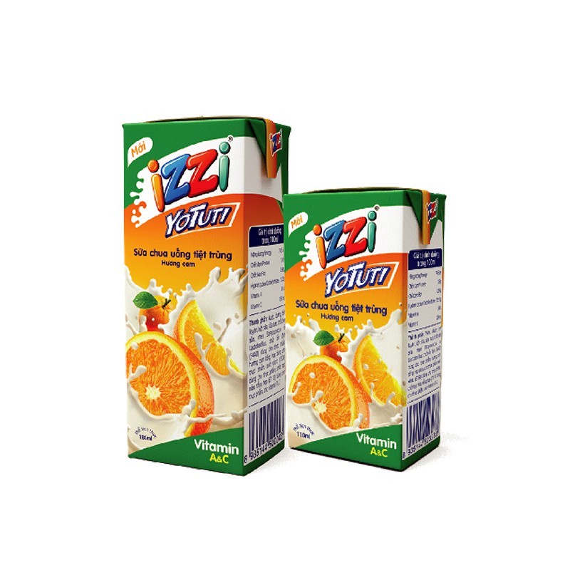 Thùng 48 hộp sữa chua uống Izzi Yotuti hương cam 110ml [HN giao hàng hoả tốc] - Ảnh 3