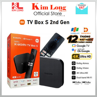 Xiaomi Tivi Box S Gen 2 UHD 4K(3840 x 2160p) 2GB/8GB, Wifi 2.4/5GHz Bluetooth 5.2 - Chính hãng
