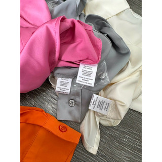 BEUCLOSET - Áo sơ mi lụa thắt eo đủ màu