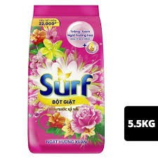 Bột Giặt Surf Ngát Hương Xuân 5.5kg (hương nước xả vải