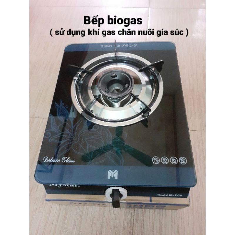 Bếp biogas đơn mặt kính ( sử dụng khí biogas sinh học, khí chăn nuôi)