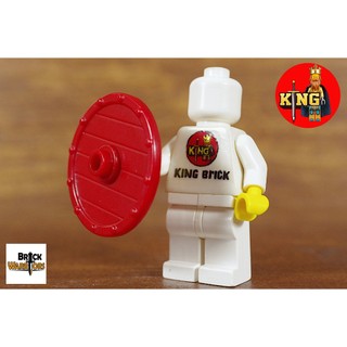 BRICKWARRIORS Viking Shield (Dark Red) Phụ kiện đồ chơi LEGO