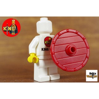 BRICKWARRIORS Viking Shield (Dark Red) Phụ kiện đồ chơi LEGO