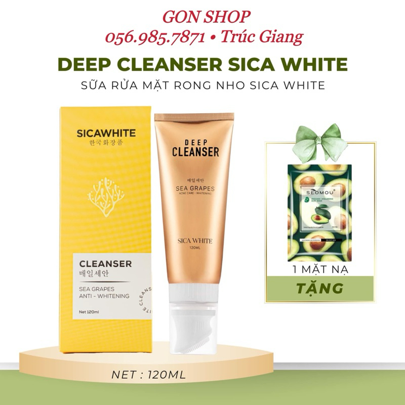 Sửa Rửa Mặt Rong Nho Size Mini - Full Sica White