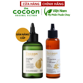 Combo Nước xịt bưởi pomelo COCOON 140ml + Serum sa-chi Phục hồi tóc COCOON 70ml