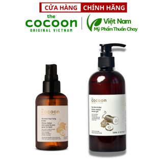 Combo xịt thâm mụn lưng Cocoon 140ml + Gel tắm bí đao Cocoon 300ml - Thuần Chay Việt Nam