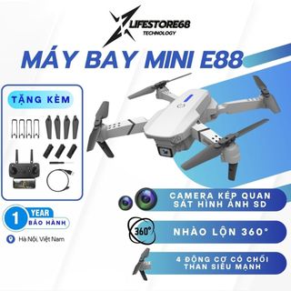 Flycam E88 EVO , Plycam tập chơi máy bay camera HD quay chụp,play cam điều khiển từ xa zlifestore68