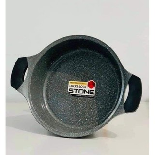 NỒI LOCK ĐÁ 7 LỚP STONE PHI 24cm LOCK & LOCK LCA6242D THÀNH THẤP