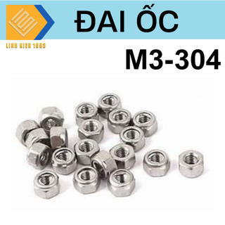 [ 10 con ] M3-304 Đai ốc Inox 304