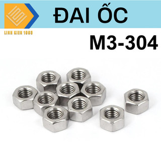 [ 10 con ] M3-304 Đai ốc Inox 304