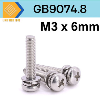 [4 CON] Ốc Vít GB9074.8 M3 x 6mm 304