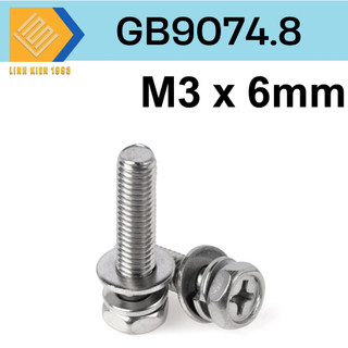 [4 CON] Ốc Vít GB9074.8 M3 x 6mm 304