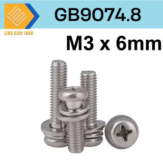 [4 CON] Ốc Vít GB9074.8 M3 x 6mm 304