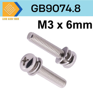 [4 CON] Ốc Vít GB9074.8 M3 x 6mm 304