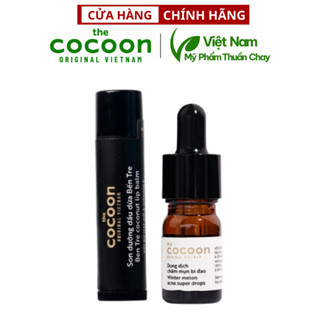 Combo dung dịch chấm mụn cocoon 5ml + Son dưỡng môi dầu dừa Bến Tre 5g - Mỹ phẩm thuần chay Việt Nam